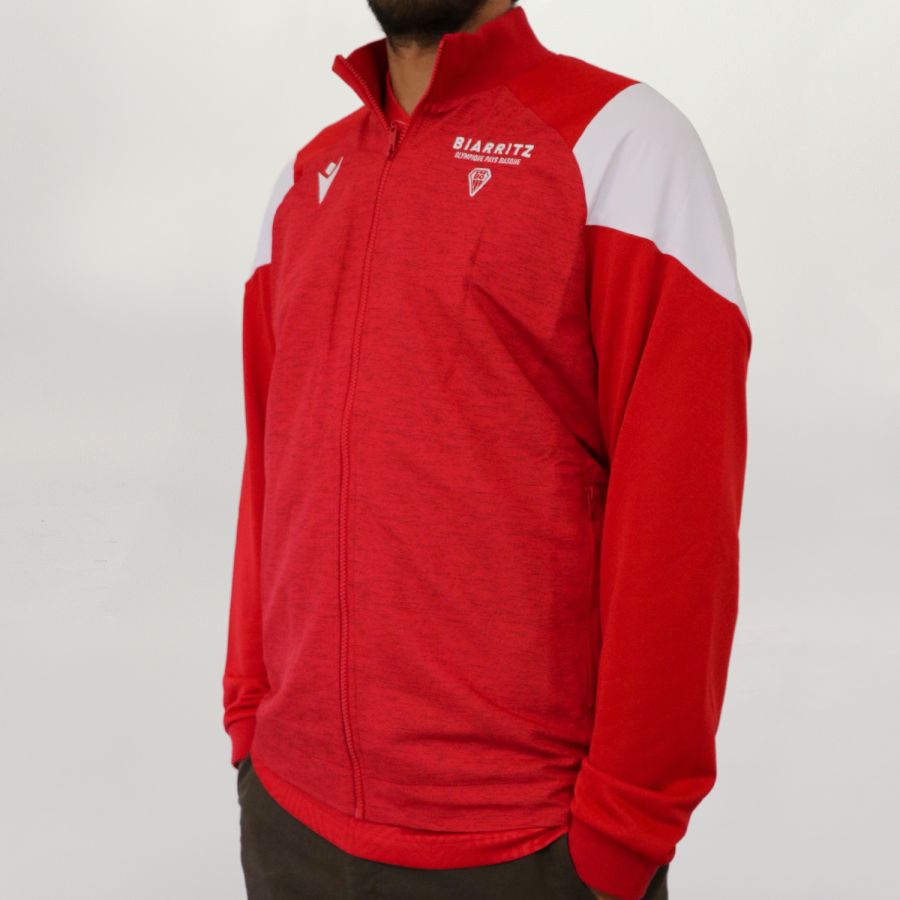 SWEAT ENTRAINEMENT FULL ZIP ROUGE - 24 25 - ADULTE - MACRON