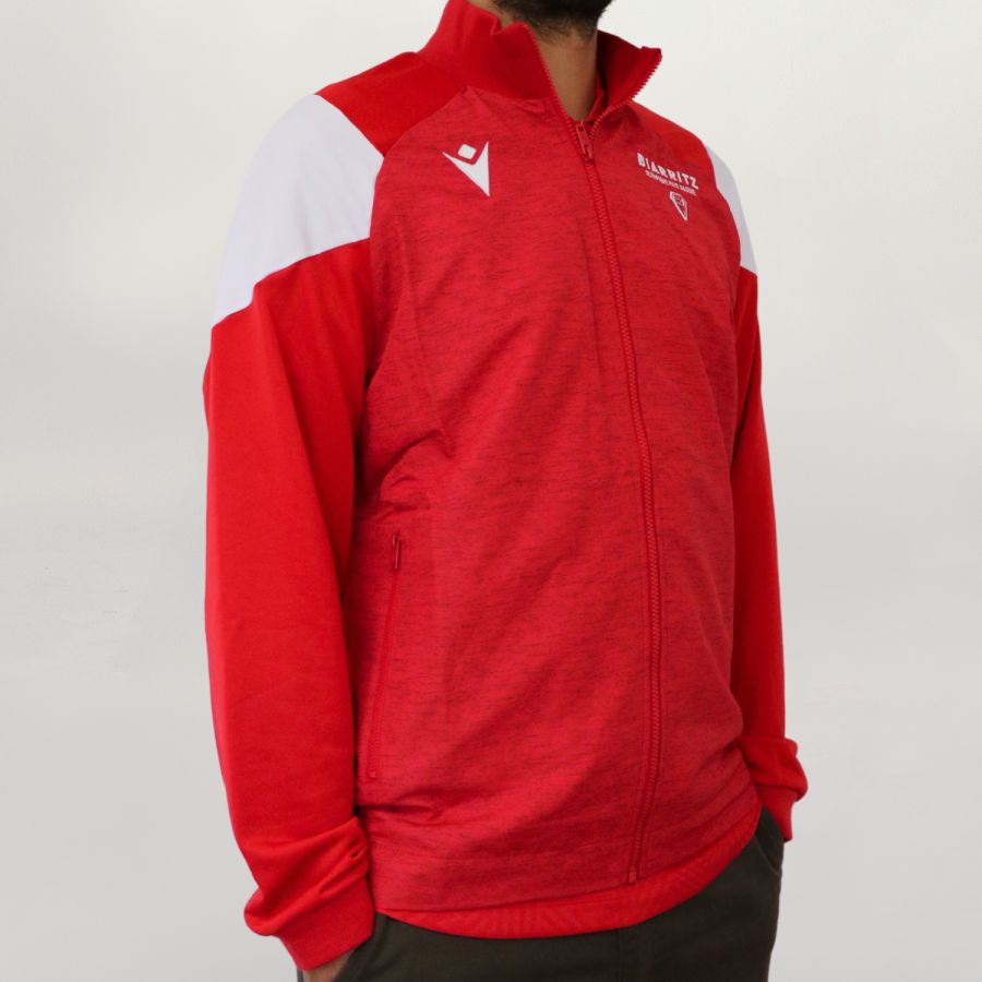 SWEAT ENTRAINEMENT FULL ZIP ROUGE - 24 25 - ADULTE - MACRON
