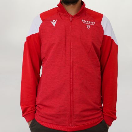 SWEAT ENTRAINEMENT FULL ZIP ROUGE - 24 25 - ADULTE - MACRON