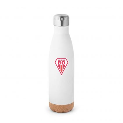 Gourde thermos 560 ml en acier inox avec base en liege